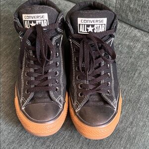 Converse Black and Brown High-Top Sneakers